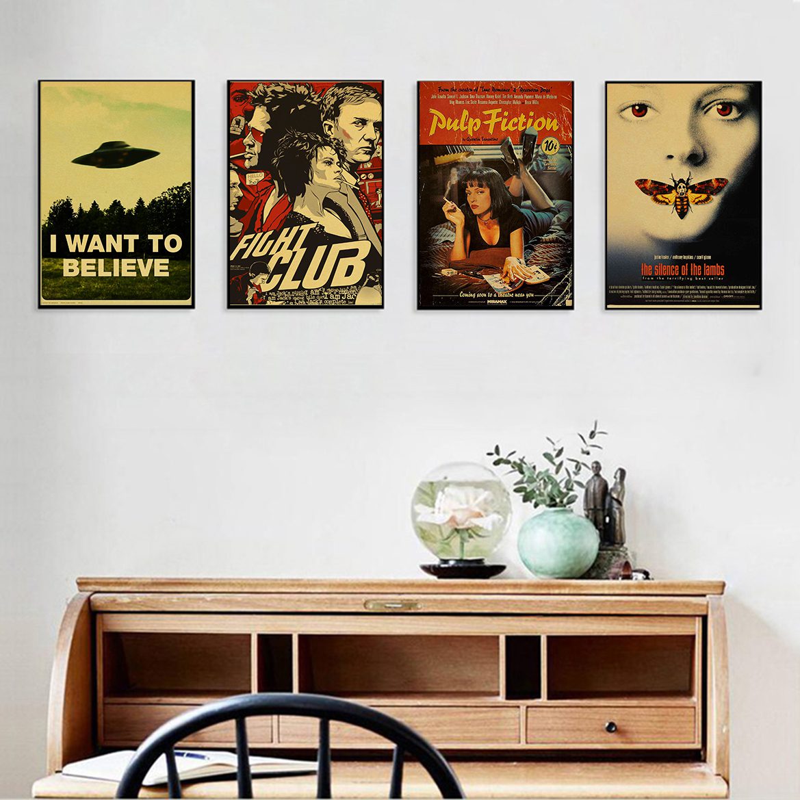 Classic Movie Posters Pulp Fiction Back To The Future Kill Bill Retro Kraft Paper Vintage Room Bar Cafe Decor Art Wall Painting