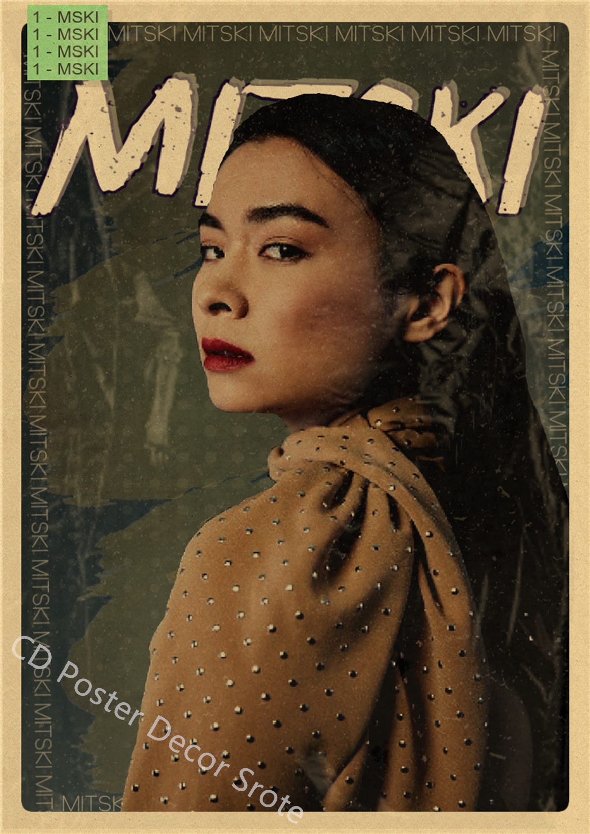 Hip Hop Singer Mitski Vintage Poster Lush Bury Me At Makeout Creek Kraft Paper Prints Home Room Bar Cafe Decor Art Wall Painting