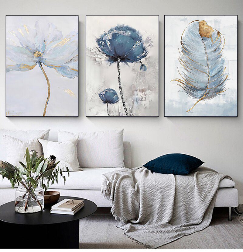 Scandinavian Flower Canvas Art Abstract Painting Print Feather Decoration Picture for Living Room Nordic Home Decor Wall Poster Scandinavian Flower Canvas Art Abstract Painting Print Feather Decoration Picture for Living Room Nordic Home Decor Wall Poster