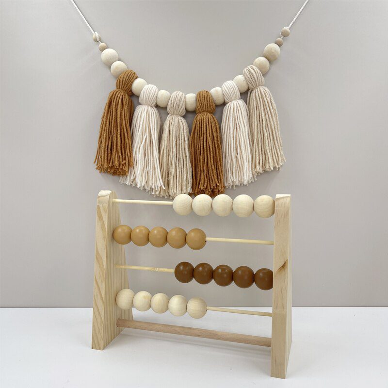 INS Nordic Handmade Lion Wall Decor Cotton Thread Straw Woven Animal Head Wall Hanging Ornament for Nursery Baby Room Decoration