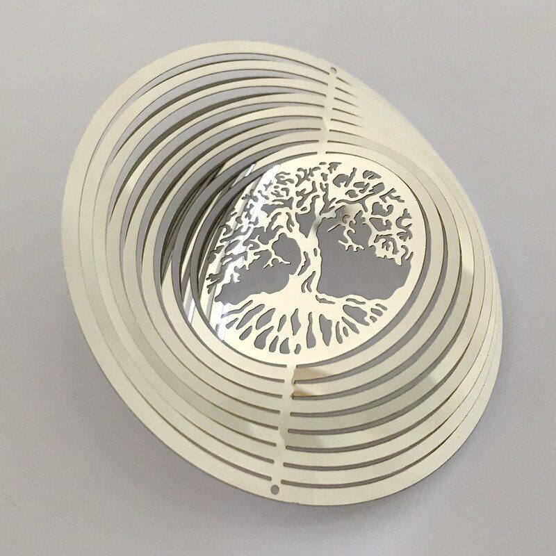 3D Rotating Wind Chimes Tree Of Life Wind Spinner Bell For Home Decor Aesthetic Garden Hanging Decoration Outdoor Windchimes Set