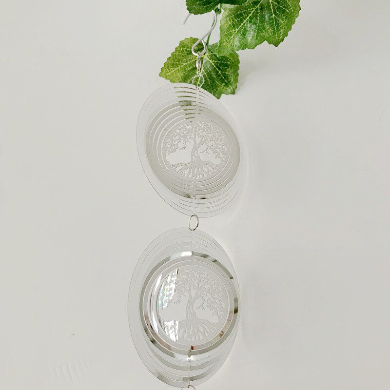 3D Rotating Wind Chimes Tree Of Life Wind Spinner Bell For Home Decor Aesthetic Garden Hanging Decoration Outdoor Windchimes Set