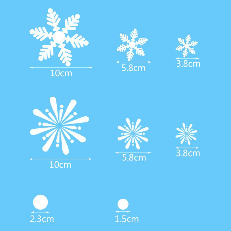 1 Sheet Merry Christmas Snowflake Snowman Window Sticker Christmas Wall Stickers Kids Room Wall Decals