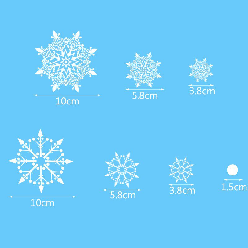 1 Sheet Merry Christmas Snowflake Snowman Window Sticker Christmas Wall Stickers Kids Room Wall Decals
