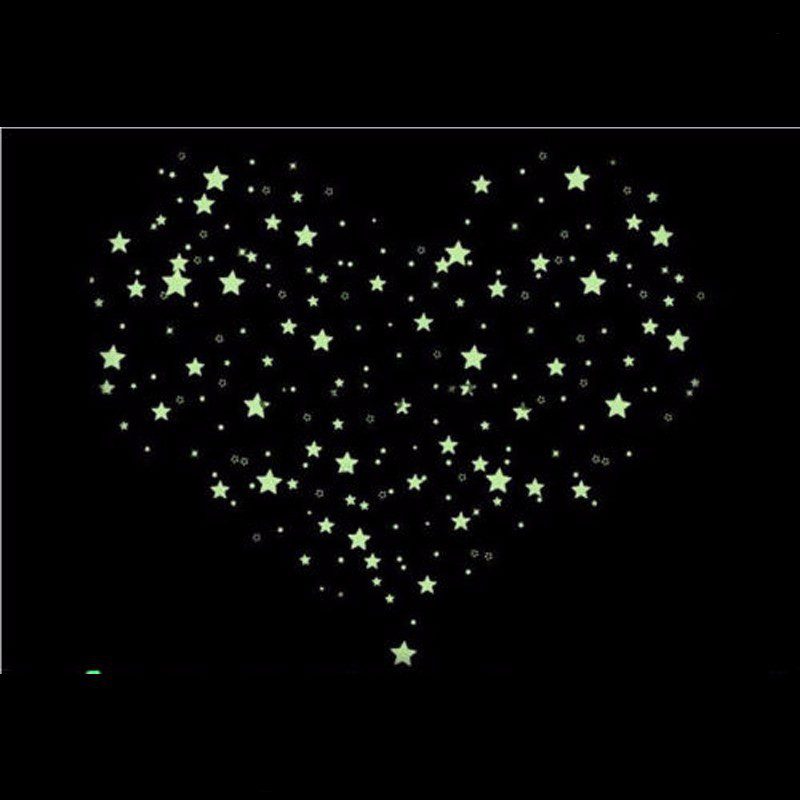 100Pcs Luminous Wall Stickers Glow In The Dark Stars Stickers For Kids Baby Rooms Colorful Fluorescent Home Room Decor Decals