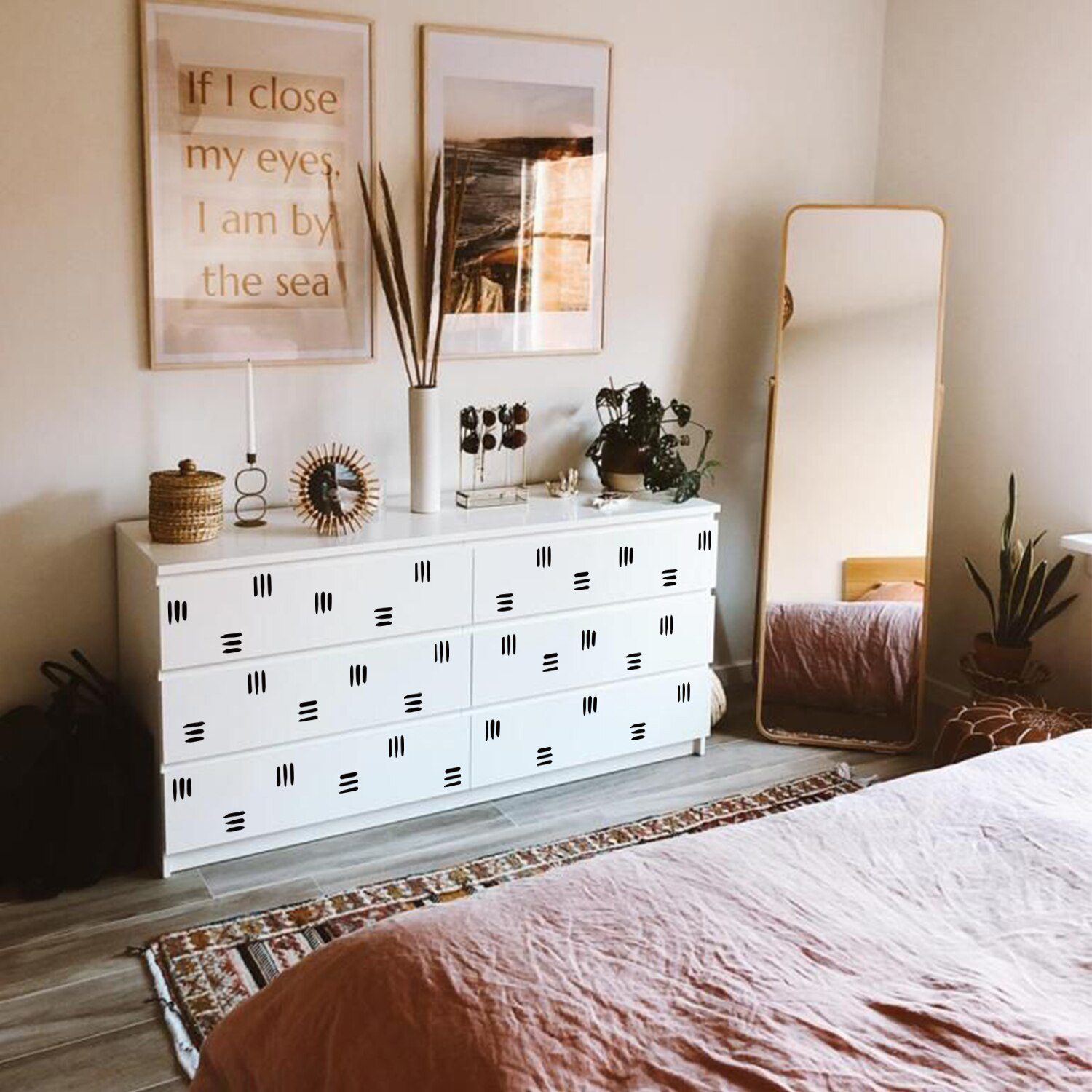 Boho Hearts Creative Wall Sticker For Children Baby Girls Boys Room Nursery Wall Art Decals Vinyl  Mural Kids Bedroom Home Decor