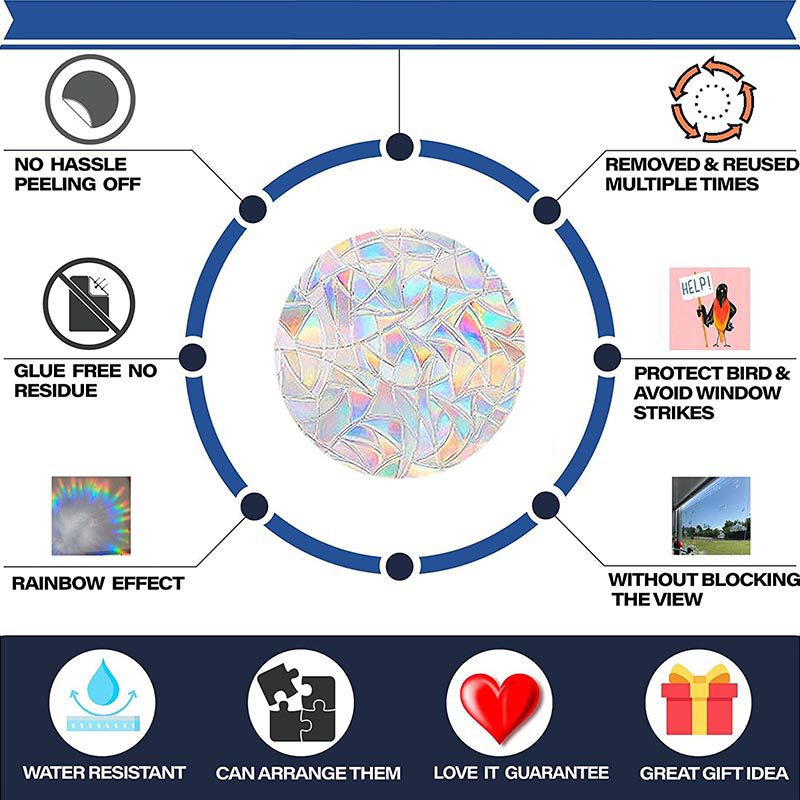 Sun Catcher Wall Stickers Rainbow Window Mirror Sticker Bedroom Decoration Window Decal for Home Decor Rainbow Maker Sun Catcher Wall Stickers Rainbow Window Mirror Sticker Bedroom Decoration Window Decal for Home Decor Rainbow Maker