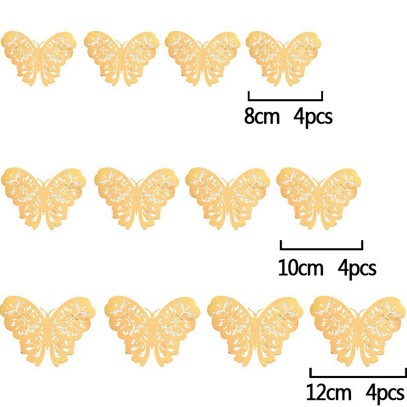 12Pcs 3D Hollow Butterfly Wall Sticker For Home Decoration DIY Wall Stickers For Kids Rooms Party Wedding Decor Butterfly Fridge 12Pcs 3D Hollow Butterfly Wall Sticker For Home Decoration DIY Wall Stickers For Kids Rooms Party Wedding Decor Butterfly Fridge