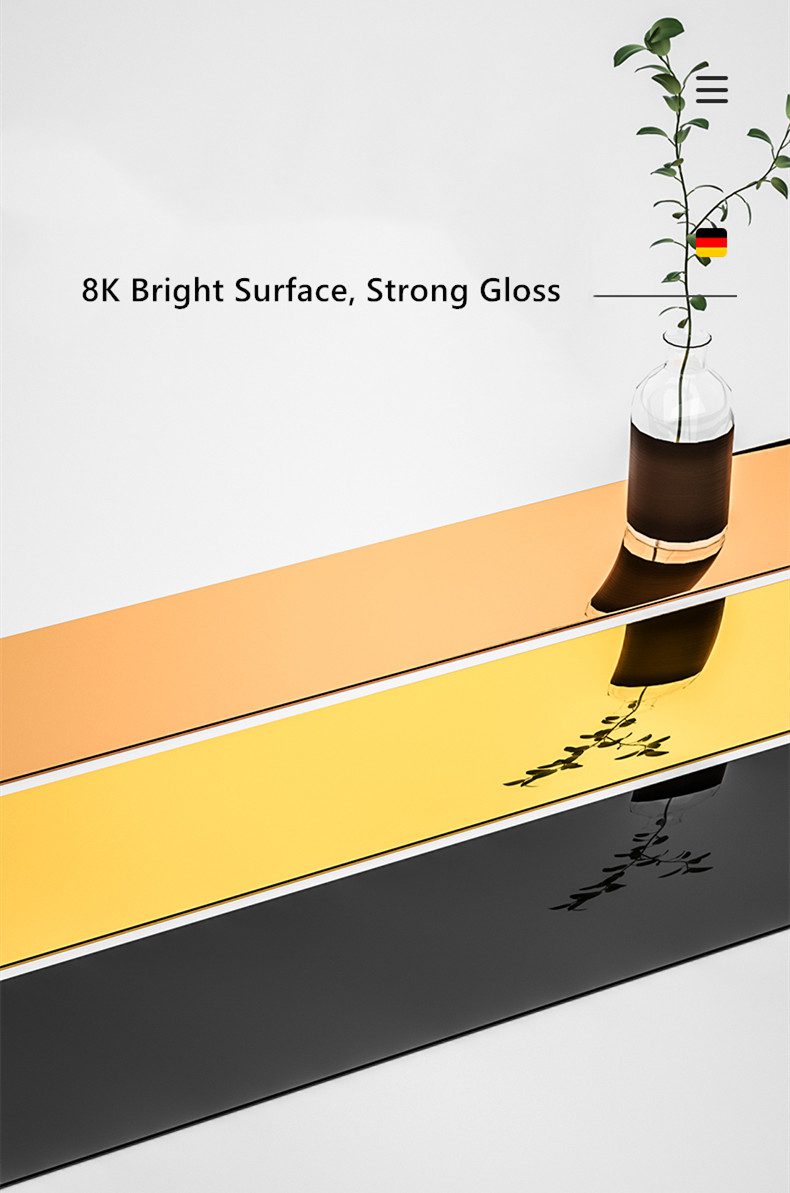 NEW 5M Gold Mirror Wall Sticker Stainless Steel Flat Living Room Decoration Lines Titanium Background Wall Ceiling Edge Strip