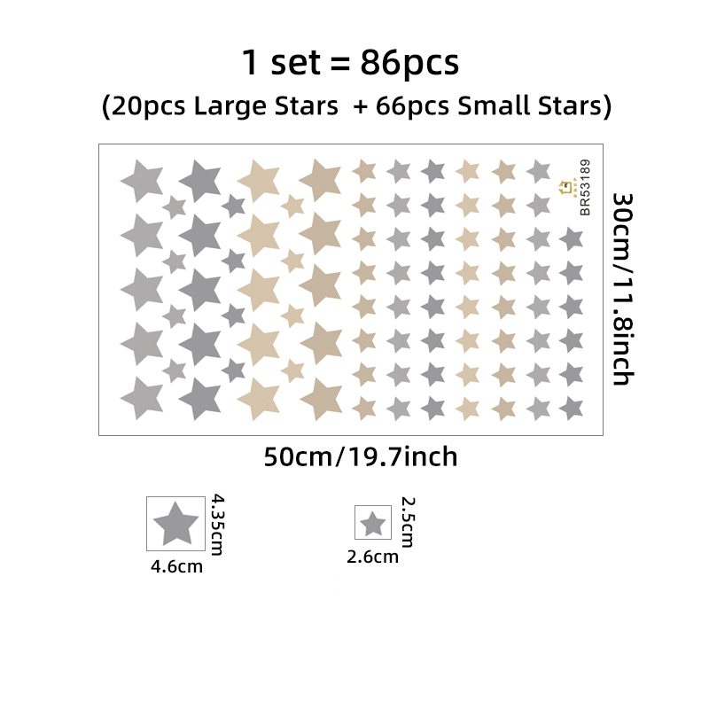 Cartoon Cute Lion Bunny Forest Animals Stars Wall Stickers Bear Deer Wall Decals for Kids Room Baby Nursery Room Bedroom Murals