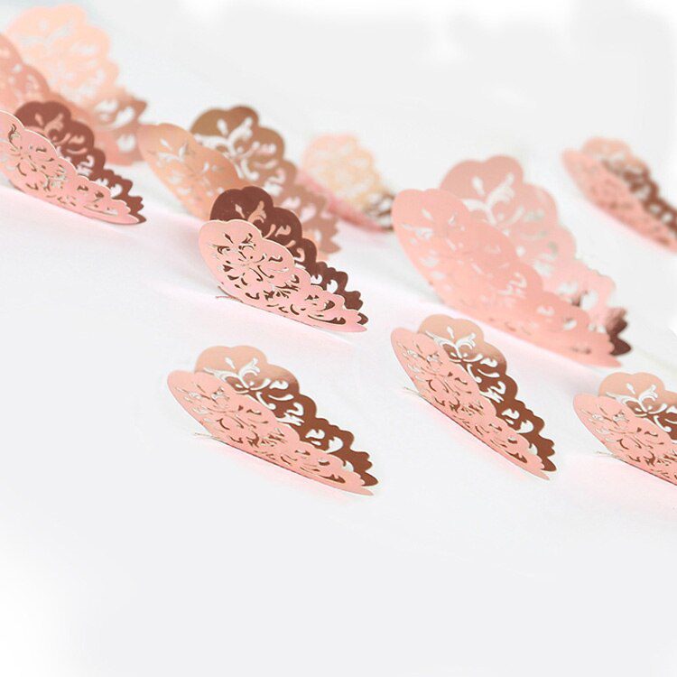 12Pcs/Set Hollow 3D Butterfly Wall Stickers For Wedding Decoration Living Room Window Home Decor Gold Silver Butterflies Decals