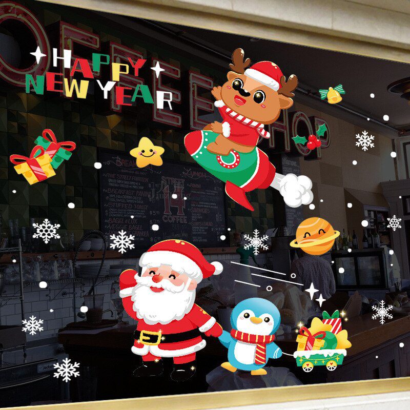 Christmas Decoration Window Stickers Santa Claus Christmas Tree Wall Stickers Decoration Xmas Decals Window Clings Stickers Christmas Decoration Window Stickers Santa Claus Christmas Tree Wall Stickers Decoration Xmas Decals Window Clings Stickers