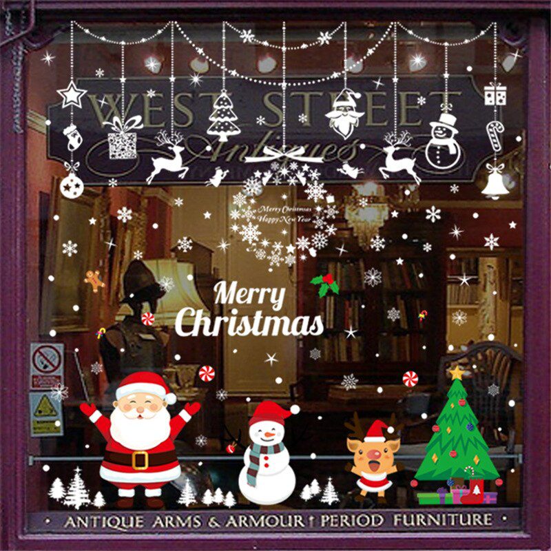 Christmas Decoration Window Stickers Santa Claus Christmas Tree Wall Stickers Decoration Xmas Decals Window Clings Stickers Christmas Decoration Window Stickers Santa Claus Christmas Tree Wall Stickers Decoration Xmas Decals Window Clings Stickers
