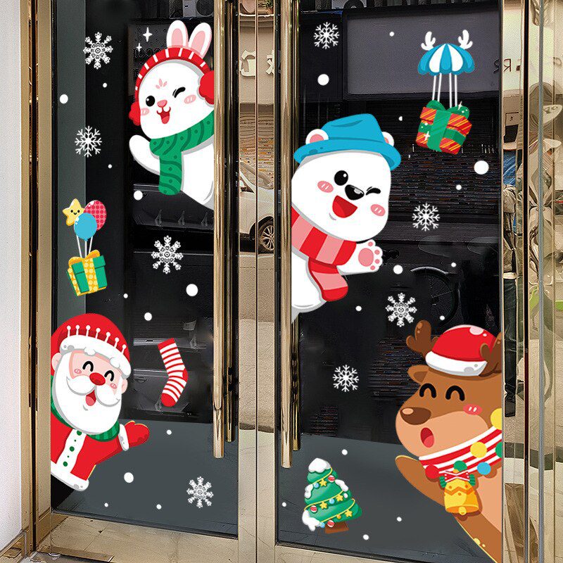 Christmas Decoration Window Stickers Santa Claus Christmas Tree Wall Stickers Decoration Xmas Decals Window Clings Stickers Christmas Decoration Window Stickers Santa Claus Christmas Tree Wall Stickers Decoration Xmas Decals Window Clings Stickers