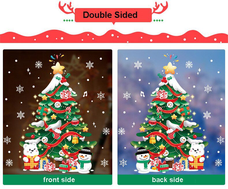 Christmas Decoration Window Stickers Santa Claus Christmas Tree Wall Stickers Decoration Xmas Decals Window Clings Stickers Christmas Decoration Window Stickers Santa Claus Christmas Tree Wall Stickers Decoration Xmas Decals Window Clings Stickers