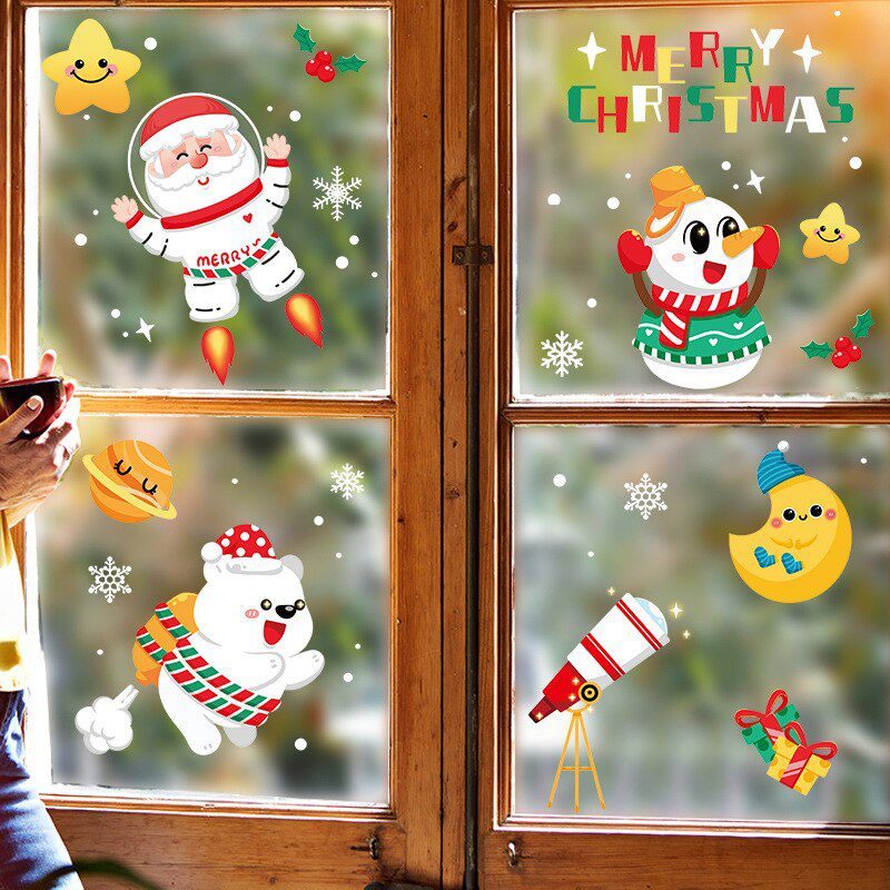 Christmas Decoration Window Stickers Santa Claus Christmas Tree Wall Stickers Decoration Xmas Decals Window Clings Stickers Christmas Decoration Window Stickers Santa Claus Christmas Tree Wall Stickers Decoration Xmas Decals Window Clings Stickers