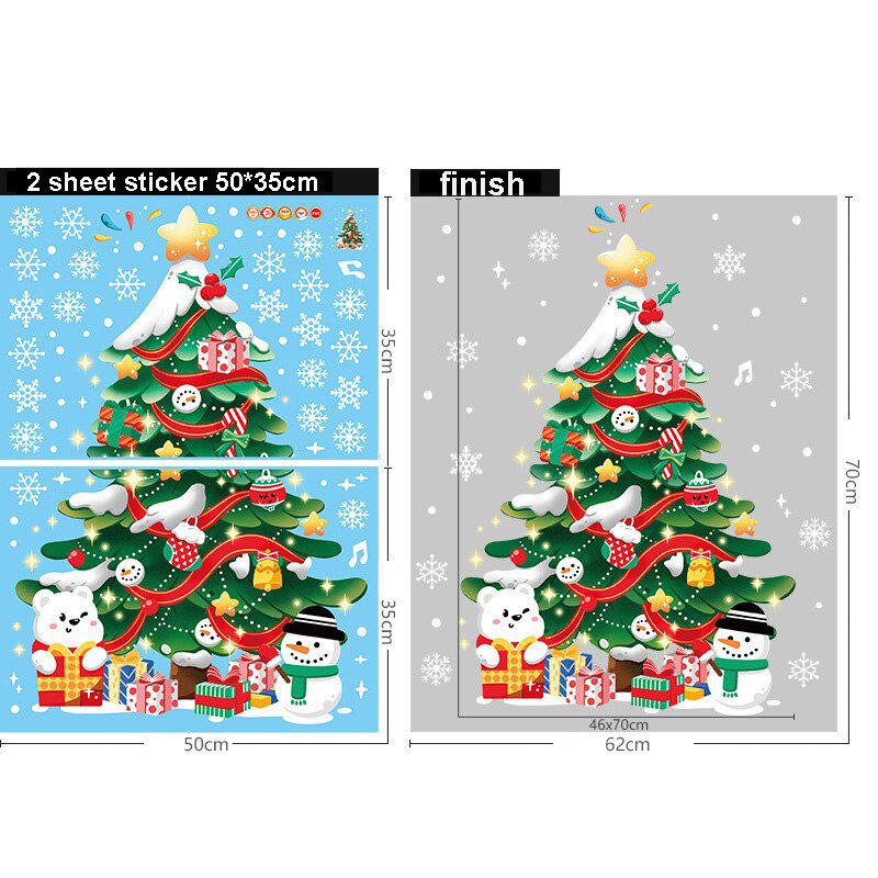 Christmas Decoration Window Stickers Santa Claus Christmas Tree Wall Stickers Decoration Xmas Decals Window Clings Stickers Christmas Decoration Window Stickers Santa Claus Christmas Tree Wall Stickers Decoration Xmas Decals Window Clings Stickers