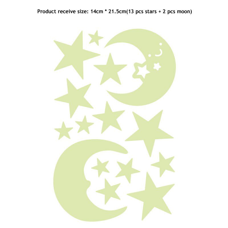 3D Bubble Luminous Stars Moon Dots Wall Stickers For Kids Room Bedroom Home Decoration Glow In The Dark DIY Combination Decals