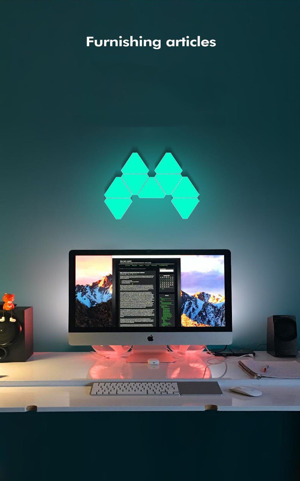 WIFI Bluetooth 5V USB Triangle Lamps Quantum Atmosphere LED Night Light For Game Bedroom Decoration Creative Decorat Wall Lamps WIFI Bluetooth 5V USB Triangle Lamps Quantum Atmosphere LED Night Light For Game Bedroom Decoration Creative Decorat Wall Lamps