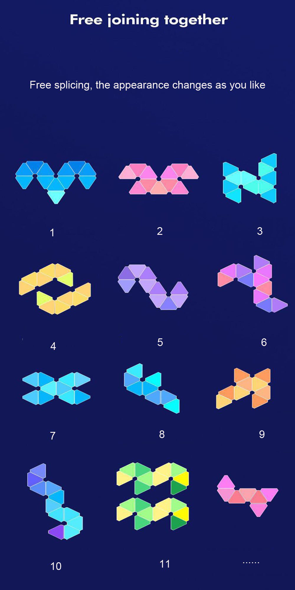 WIFI Bluetooth 5V USB Triangle Lamps Quantum Atmosphere LED Night Light For Game Bedroom Decoration Creative Decorat Wall Lamps WIFI Bluetooth 5V USB Triangle Lamps Quantum Atmosphere LED Night Light For Game Bedroom Decoration Creative Decorat Wall Lamps