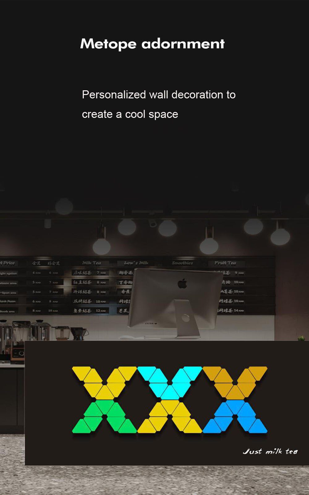 WIFI Bluetooth 5V USB Triangle Lamps Quantum Atmosphere LED Night Light For Game Bedroom Decoration Creative Decorat Wall Lamps WIFI Bluetooth 5V USB Triangle Lamps Quantum Atmosphere LED Night Light For Game Bedroom Decoration Creative Decorat Wall Lamps