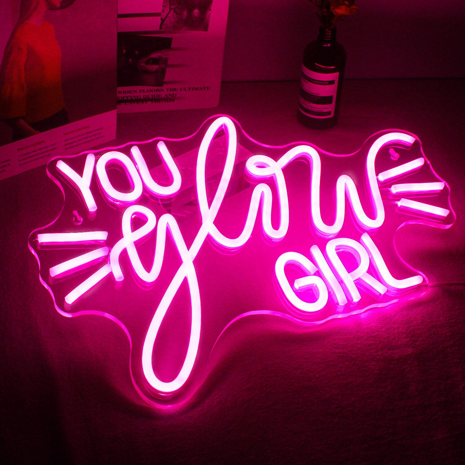 Ineonlife You Glow Girl Neon Sign Custom Led Light Wedding Engagement Ornament Birthday Party Bar Acrylic Art Wall Decorate Gift Ineonlife You Glow Girl Neon Sign Custom Led Light Wedding Engagement Ornament Birthday Party Bar Acrylic Art Wall Decorate Gift