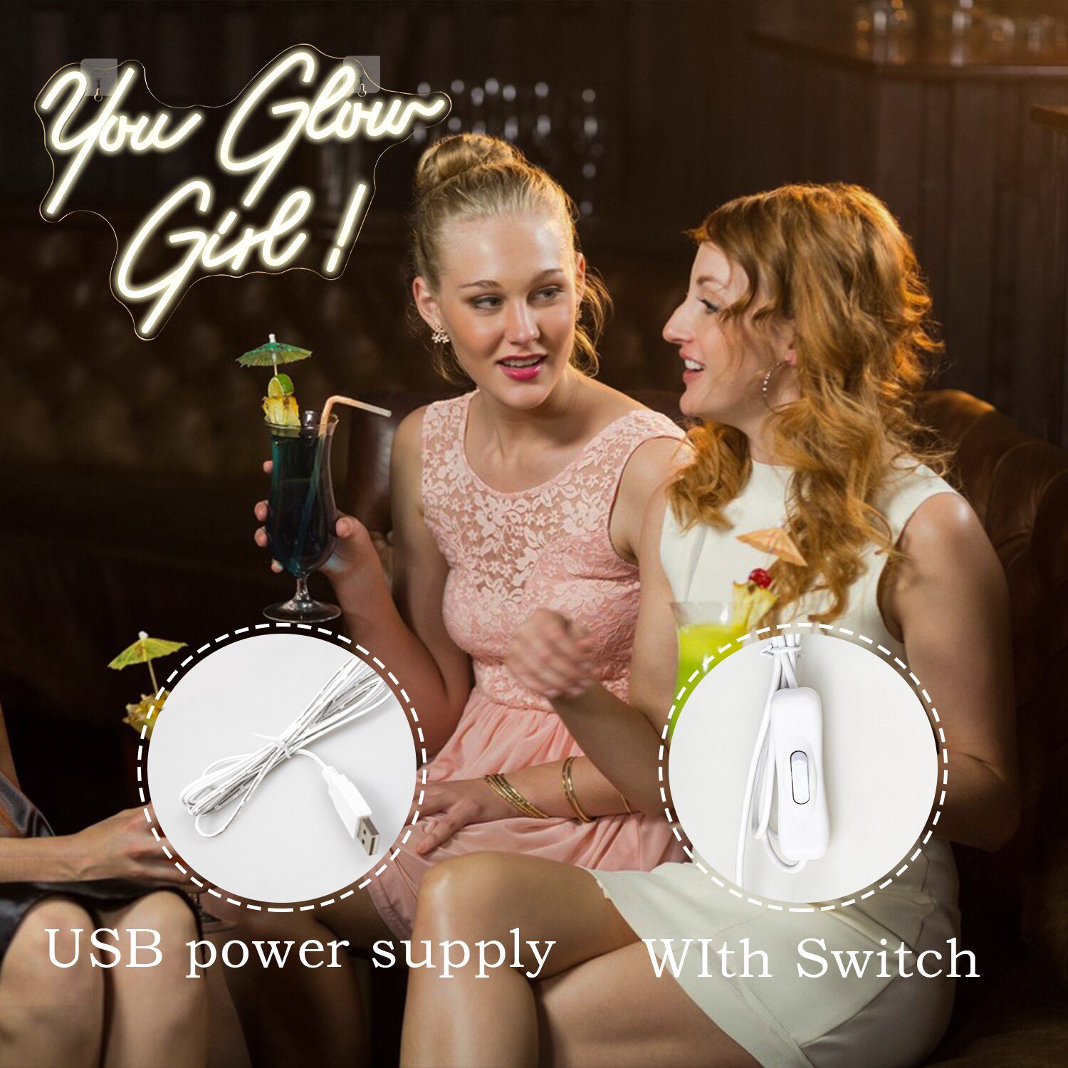 Ineonlife You Glow Girl Neon Sign Custom Led Light Wedding Engagement Ornament Birthday Party Bar Acrylic Art Wall Decorate Gift Ineonlife You Glow Girl Neon Sign Custom Led Light Wedding Engagement Ornament Birthday Party Bar Acrylic Art Wall Decorate Gift