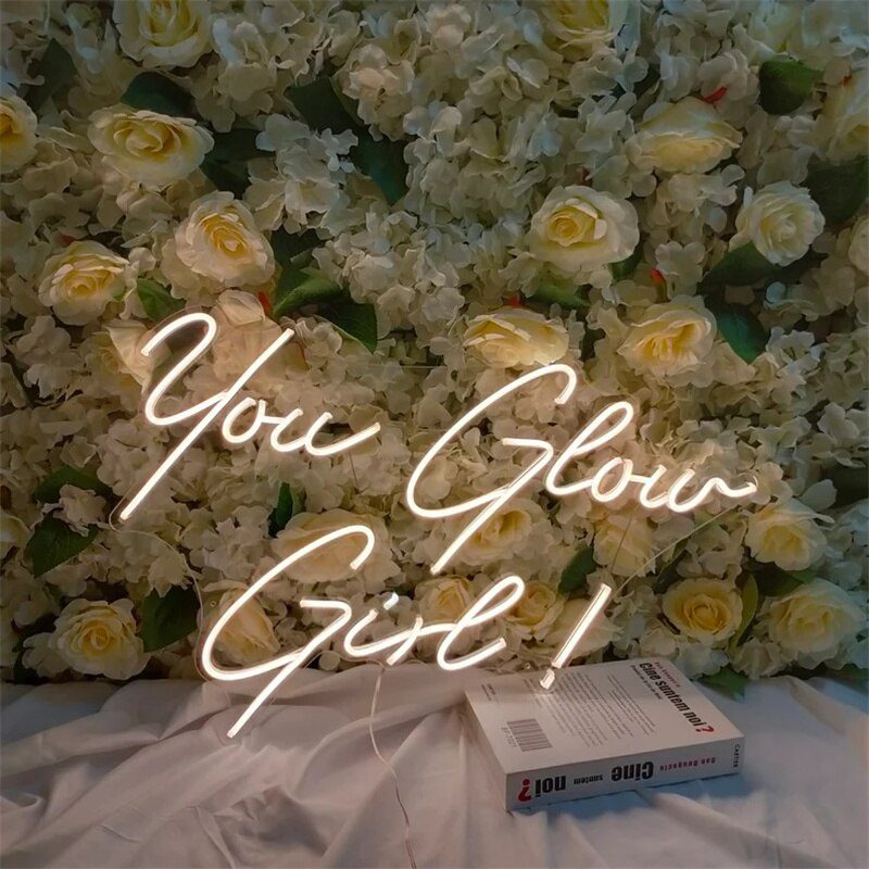 Ineonlife You Glow Girl Neon Sign Custom Led Light Wedding Engagement Ornament Birthday Party Bar Acrylic Art Wall Decorate Gift Ineonlife You Glow Girl Neon Sign Custom Led Light Wedding Engagement Ornament Birthday Party Bar Acrylic Art Wall Decorate Gift