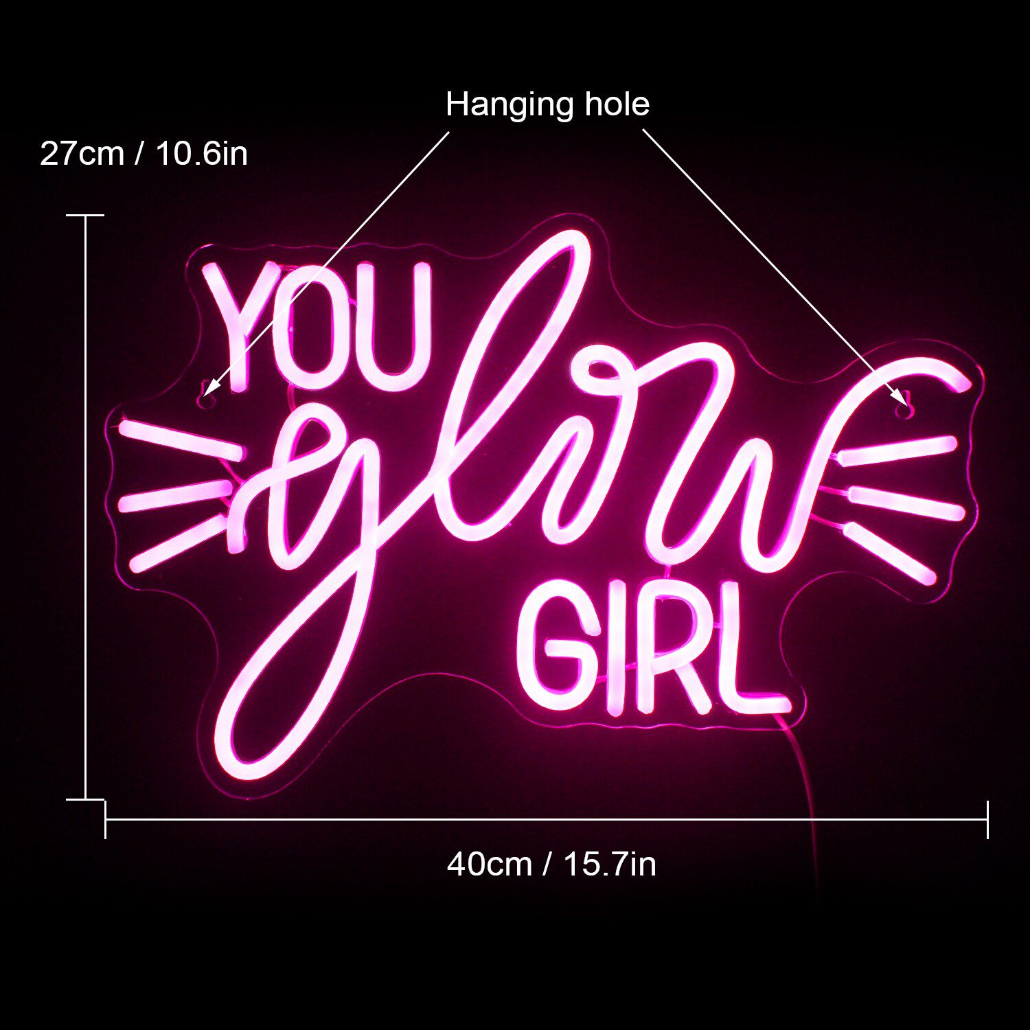 Ineonlife You Glow Girl Neon Sign Custom Led Light Wedding Engagement Ornament Birthday Party Bar Acrylic Art Wall Decorate Gift Ineonlife You Glow Girl Neon Sign Custom Led Light Wedding Engagement Ornament Birthday Party Bar Acrylic Art Wall Decorate Gift