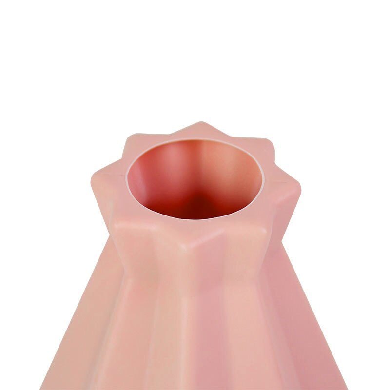 Modern Flower Vase White Pink Plastic Vase Flower Pot Basket Nordic Home Living Room Decoration Ornament Flower Arrangement