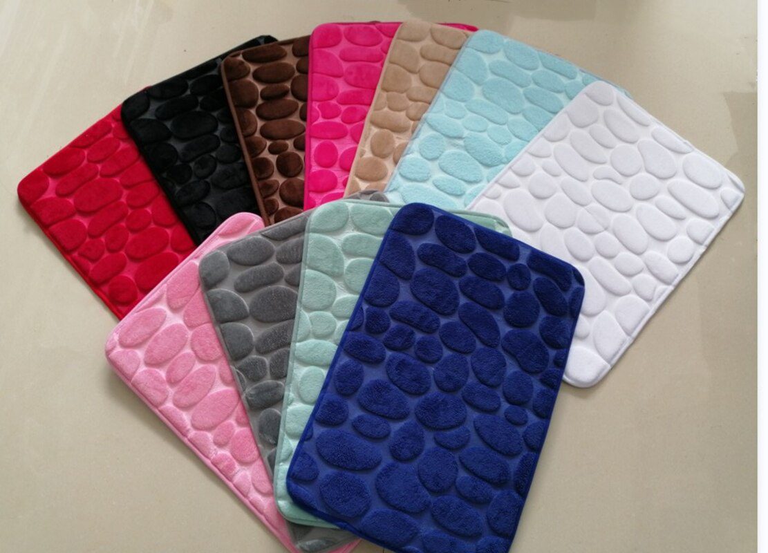 Cobblestone Embossed Bath Mat Non-slip Bathroom Carpets In Wash Basin Bathtub Side Floor Rug Shower Room Doormat Memory Foam Pad Cobblestone Embossed Bath Mat Non-slip Bathroom Carpets In Wash Basin Bathtub Side Floor Rug Shower Room Doormat Memory Foam Pad
