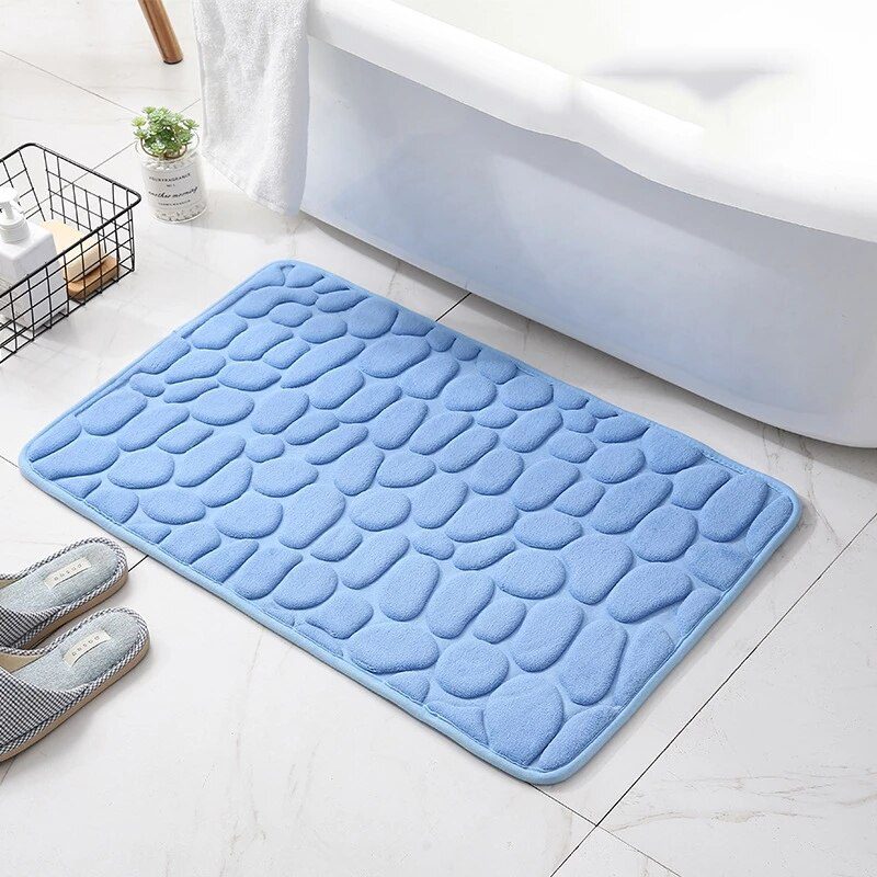 Cobblestone Embossed Bath Mat Non-slip Bathroom Carpets In Wash Basin Bathtub Side Floor Rug Shower Room Doormat Memory Foam Pad Cobblestone Embossed Bath Mat Non-slip Bathroom Carpets In Wash Basin Bathtub Side Floor Rug Shower Room Doormat Memory Foam Pad