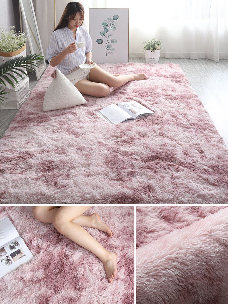 Fluffy Large Carpet Living Room Plush Lounge Rug in The Bedroom Floor Mat Soft Velvet Carpets For Children Kids Decoration
