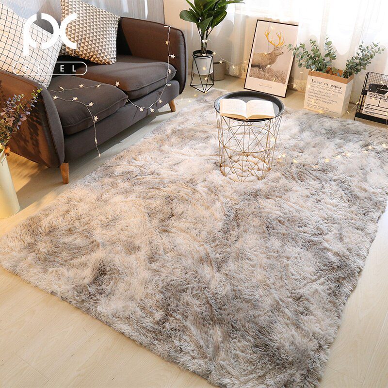 Fluffy Large Carpet Living Room Plush Lounge Rug in The Bedroom Floor Mat Soft Velvet Carpets For Children Kids Decoration