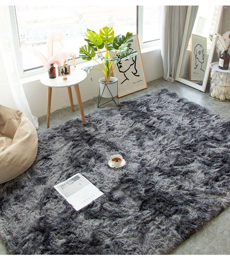 Fluffy Large Carpet Living Room Plush Lounge Rug in The Bedroom Floor Mat Soft Velvet Carpets For Children Kids Decoration