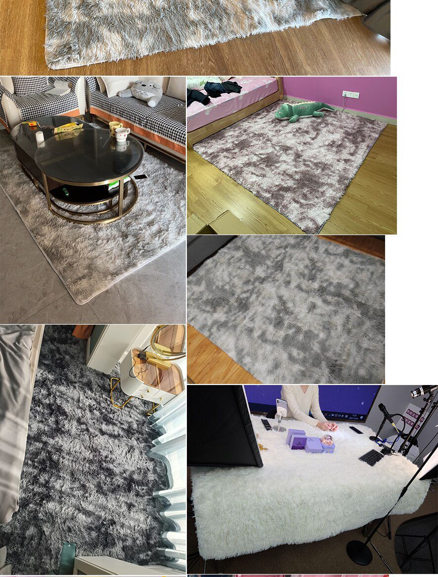 Fluffy Large Carpet Living Room Plush Lounge Rug in The Bedroom Floor Mat Soft Velvet Carpets For Children Kids Decoration