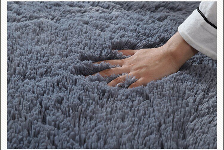 Plush Carpet Suitable For Living Room White Soft Fluffy Carpets Bedroom Bathroom Non-slip Thicken Floor Mat Teen Room Decoration