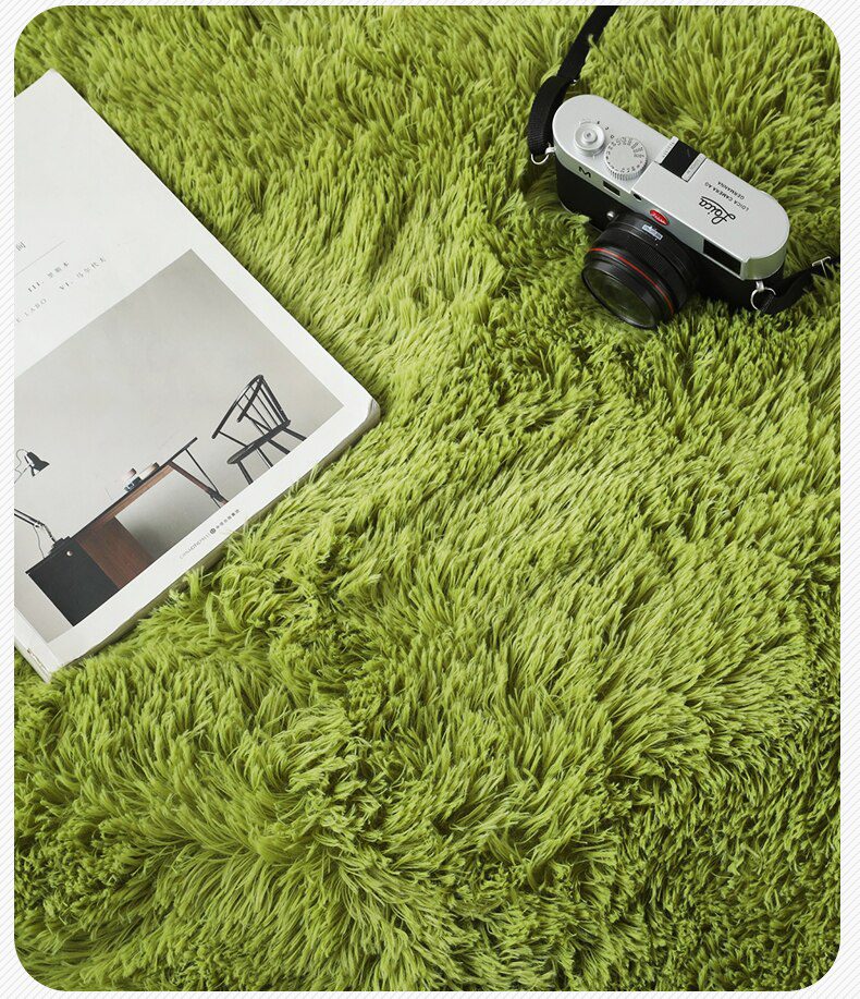 Plush Carpet Suitable For Living Room White Soft Fluffy Carpets Bedroom Bathroom Non-slip Thicken Floor Mat Teen Room Decoration