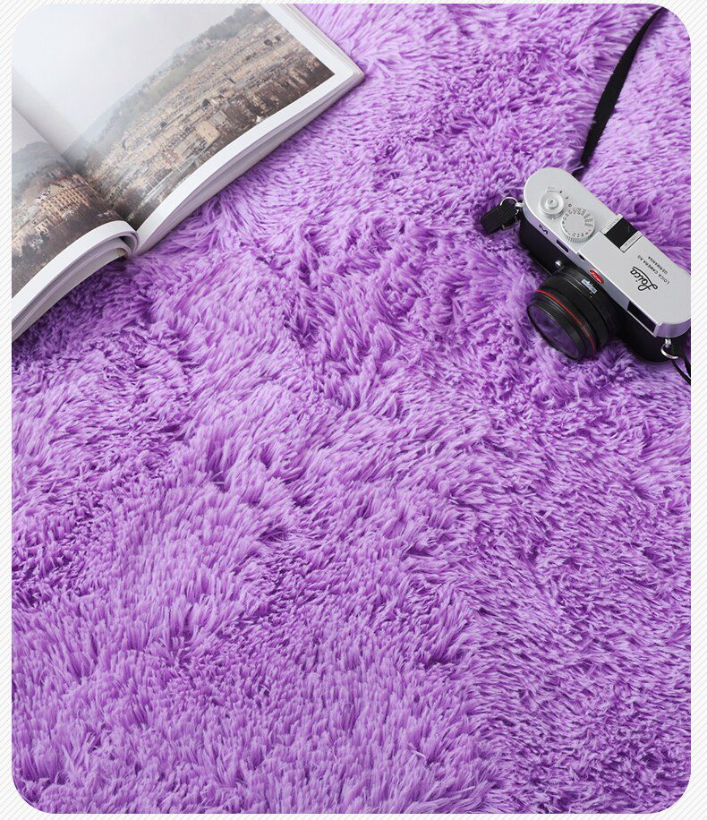 Plush Carpet Suitable For Living Room White Soft Fluffy Carpets Bedroom Bathroom Non-slip Thicken Floor Mat Teen Room Decoration