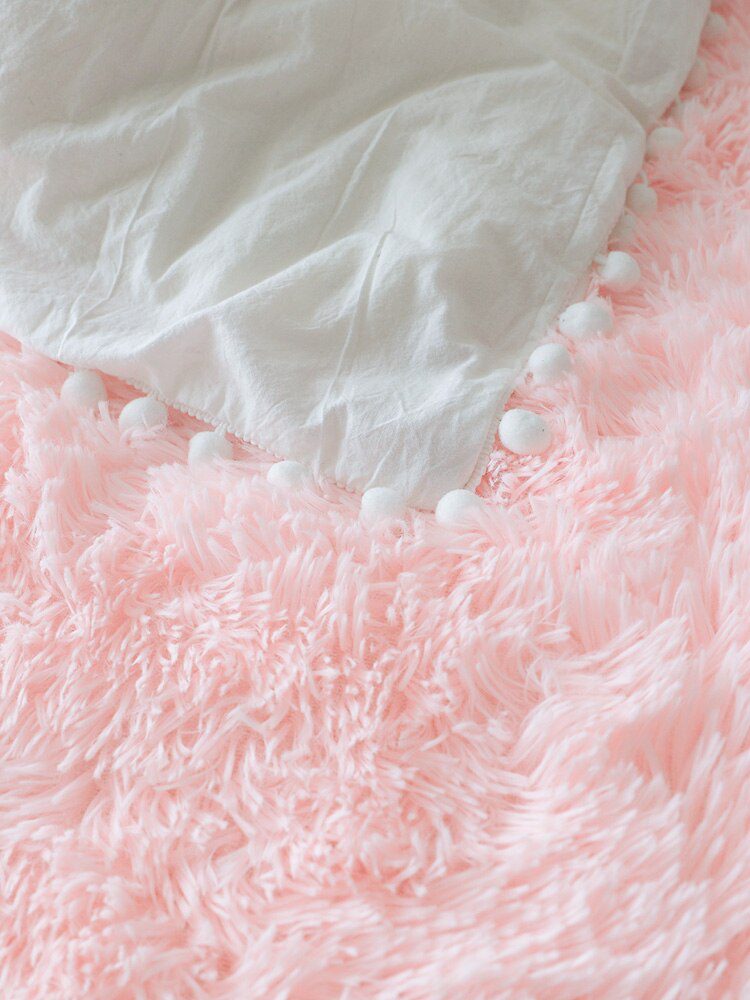 Furry Carpet Living Room Mat Modern Bedroom Nordic Style Decoration Carpet Large Size Black Gray White Non Slip Children's Rugs