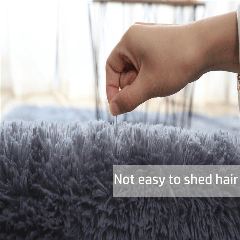 Furry Carpet Living Room Mat Modern Bedroom Nordic Style Decoration Carpet Large Size Black Gray White Non Slip Children's Rugs