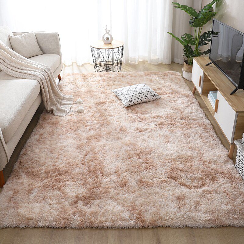 Furry Carpet Living Room Mat Modern Bedroom Nordic Style Decoration Carpet Large Size Black Gray White Non Slip Children's Rugs
