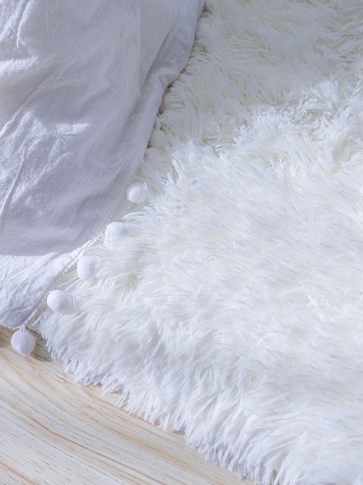 Furry Carpet Living Room Mat Modern Bedroom Nordic Style Decoration Carpet Large Size Black Gray White Non Slip Children's Rugs