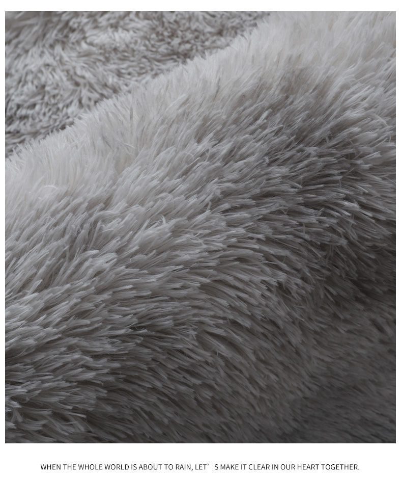 Furry Carpet Living Room Mat Modern Bedroom Nordic Style Decoration Carpet Large Size Black Gray White Non Slip Children's Rugs