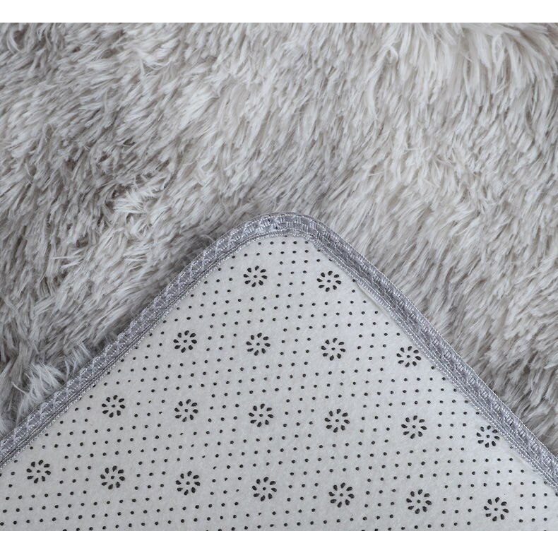 Furry Carpet Living Room Mat Modern Bedroom Nordic Style Decoration Carpet Large Size Black Gray White Non Slip Children's Rugs
