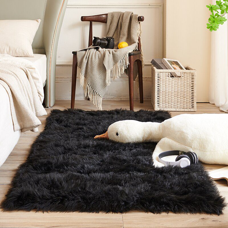 Plush Sheepskin Rugs For Bedroom Carpet Room Long Hair Bedside Mat  Floor Hairy White Rugs Red Living Room Fur Kids Carpets