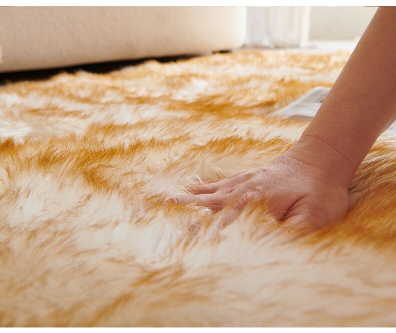 Plush Sheepskin Rugs For Bedroom Carpet Room Long Hair Bedside Mat  Floor Hairy White Rugs Red Living Room Fur Kids Carpets