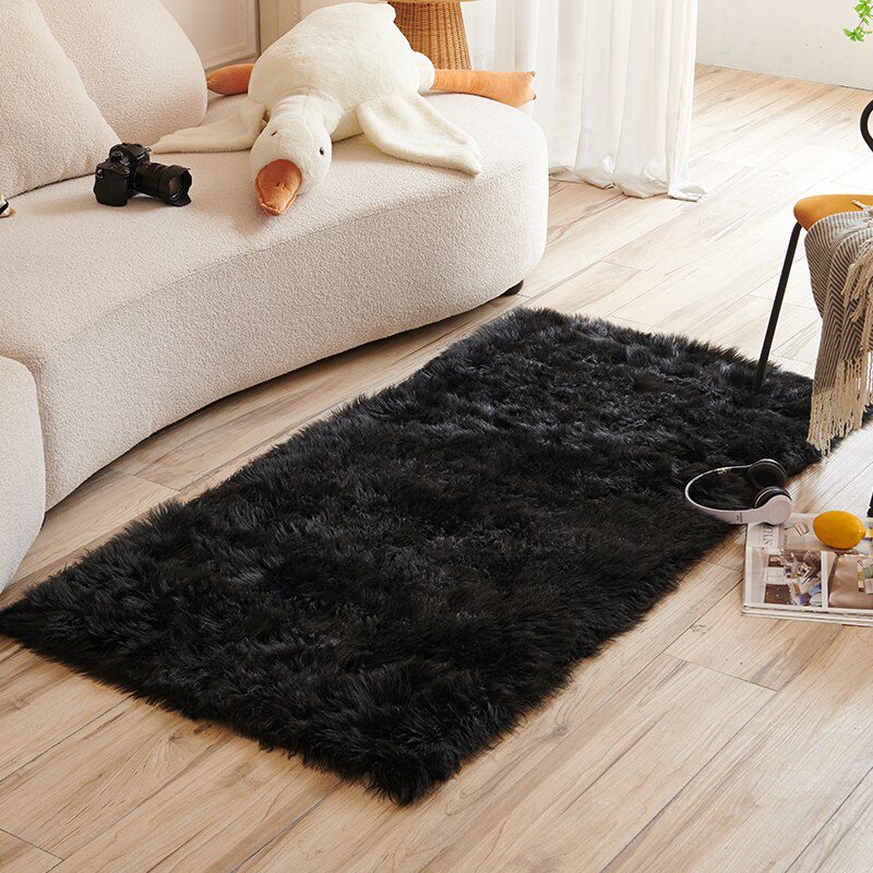 Plush Sheepskin Rugs For Bedroom Carpet Room Long Hair Bedside Mat  Floor Hairy White Rugs Red Living Room Fur Kids Carpets