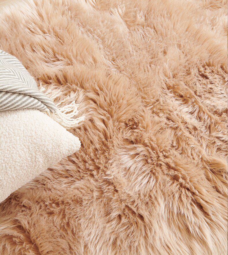 Plush Sheepskin Rugs For Bedroom Carpet Room Long Hair Bedside Mat  Floor Hairy White Rugs Red Living Room Fur Kids Carpets