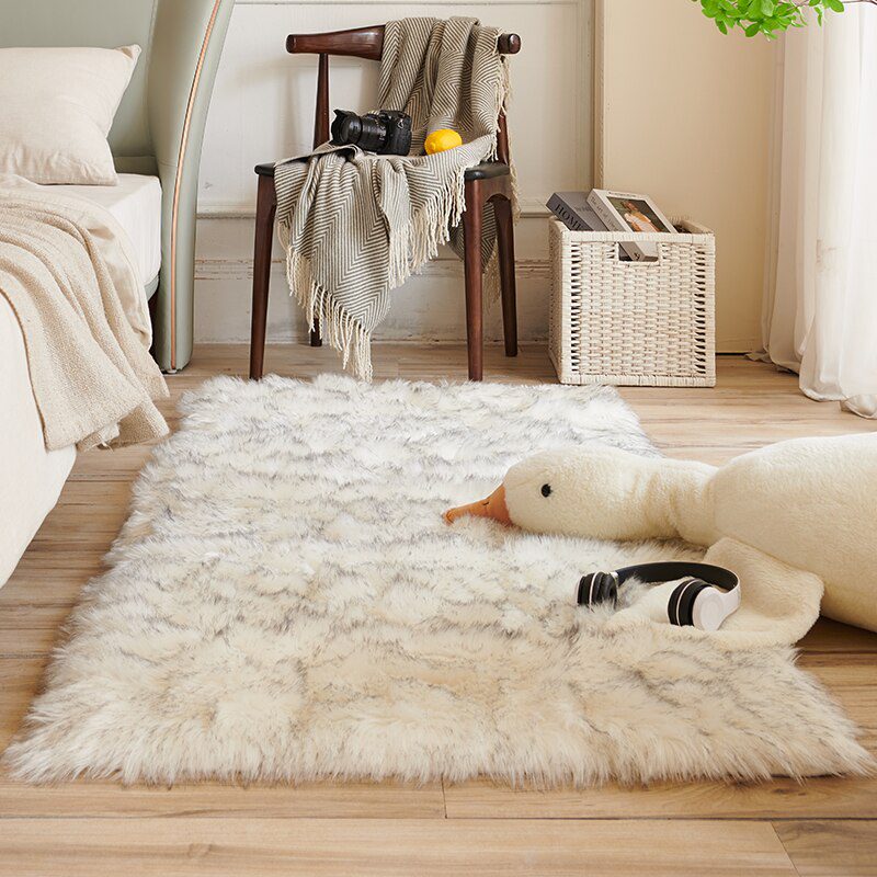 Plush Sheepskin Rugs For Bedroom Carpet Room Long Hair Bedside Mat  Floor Hairy White Rugs Red Living Room Fur Kids Carpets